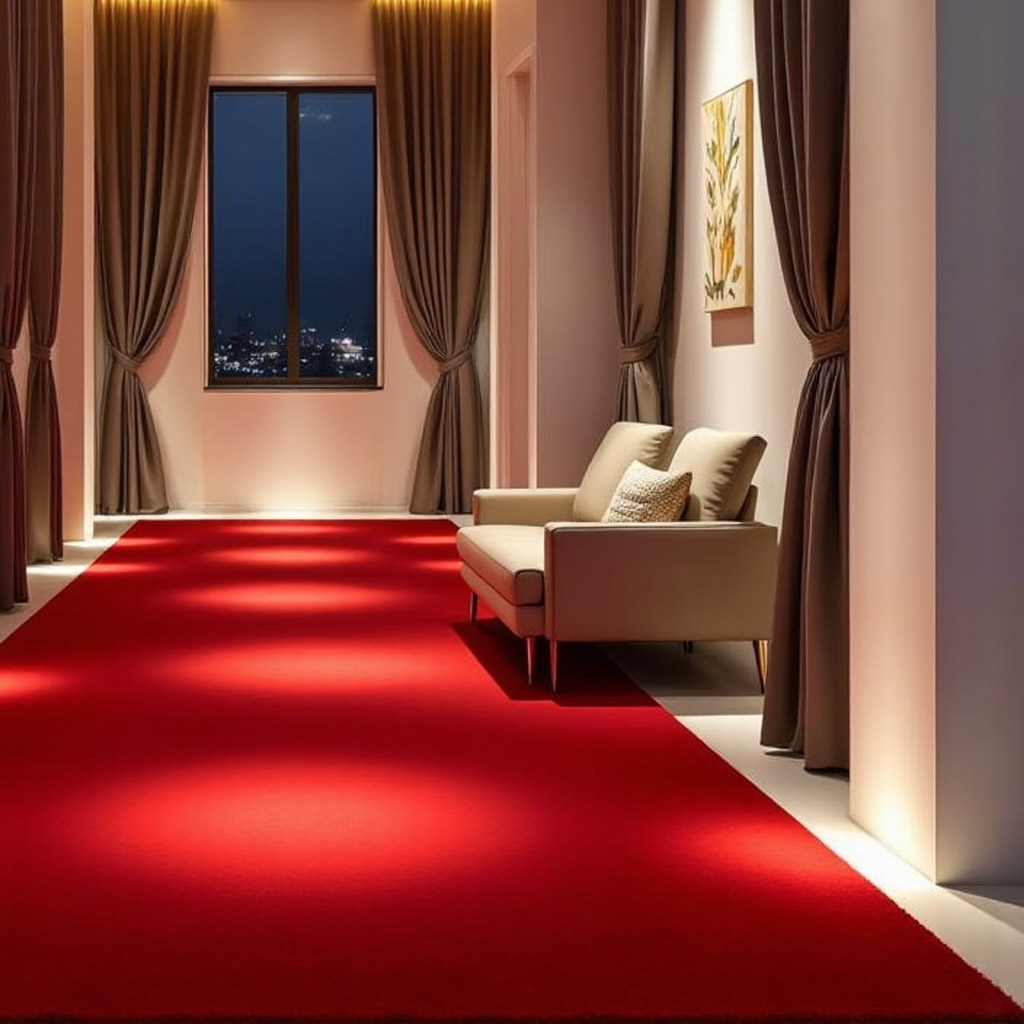 Transform your dining space with a custom red carpet