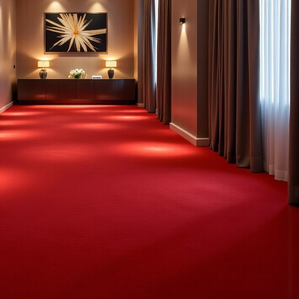 Luxury red carpet for dining room